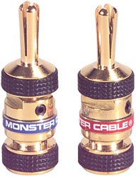 MP3 Player: Monster Cable XT-H X-Terminator� & PowerConnect� X-Terminator vergoldete Spreiz-Bananenstecker Lautsprecherkabel-Steckverbinder, 2 Paar/Pack