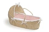 Pink Waffle Moses Basket