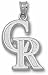 Colorado Rockies "CR" 3/4" Pendant - Sterling Silver Jewelry