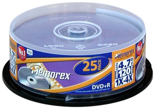 MP3 Player: Memorex 25er Spindel 1x-4x DVD+R Rohlinge