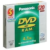 Panasonic DVD-RAMs for Video Recording (5-Pack) (LM-AF120U5)