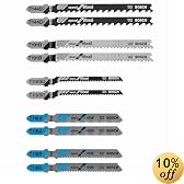 Bosch T5002 10-Piece Assorted T-Shank Jig Saw Blade Set