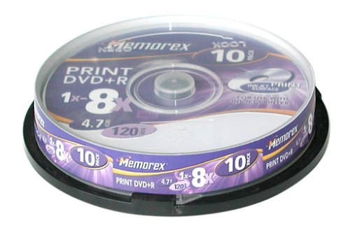 MP3 Player: Memorex DVD+R 10er Spindel DVD-Rohlinge 4x, 4,7 GB