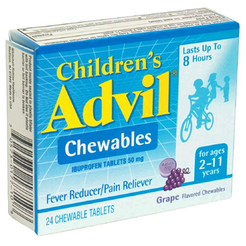 Advil Ibuprofen, 50 mg, Grape, Chewable Tablets 24 chewable tablets