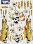 Festnetztelefone: Flamming Skulls Dekor