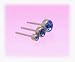 Blomdahl Natural Titanium Earrings - Sapphire - mini