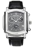 Kenneth Cole Men's Gunmetal Face Black Leather Watch #KC1169