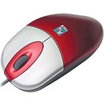 Elektronik und Foto: A-Four Tech SWOP-23 Maus optisch PS/2+USB 3 Tasten 400dpi + Tastenrad rot