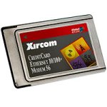 Computerzubehoer: Xircom CreditCard Ethernet 10/100 + Modem 56 GlobalACCESS Modem PCMCIA TypII 56 Kbps(ISDN GSM)LAN 100Mbps 6Pk.EU