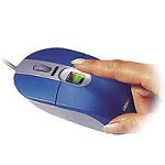 Festnetztelefone: Fujitsu Siemens ID-Maus Pro Maus optisch USB 3 Tasten + Tastenrad blau blau