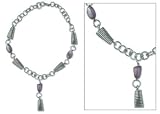 Amethyst necklace, 'Purple DNA' 19.7