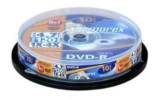 MP3 Player: Memorex DVD-R DVD-Rohlinge 4,7 GB (1x-4x) 10er Pack Jewel Case