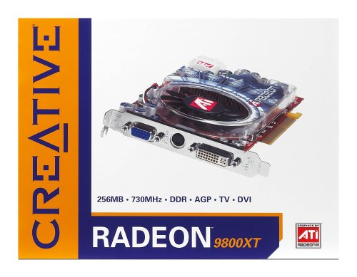 Camcorder: Creative 3D Blaster ATI Radeon 9800 XT 256 MB DDR DVI, TV-Out (Retail) Grafikkarte