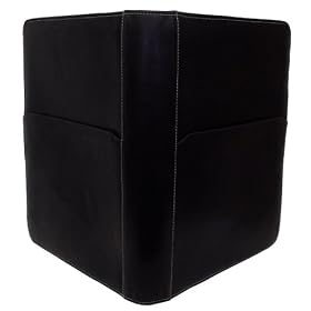 Black Leather Writing Portfolio Cover by Amerileather