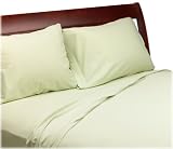 Wamsutta 100% Egyptian Cotton Jersey Queen Sheet Set, Celery