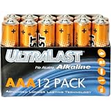 UltraLast Alkaline Battery AAA 12 Pack