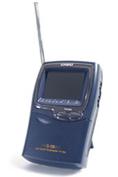 Camcorder: Casio TV-980 tragbarer Mini-Fernseher mit TI-STN-Matrix (5,8cm Bildschirmdiagonale)