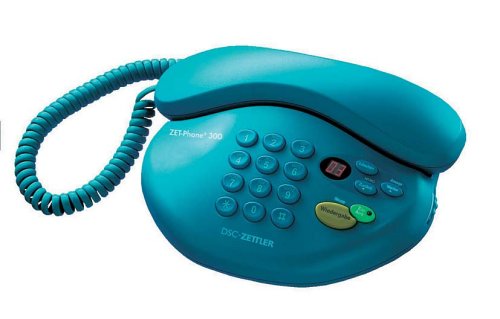 Digitalkameras: DSC-Zettler ZET-Phone 300 blau schnurgebundenes Telefon mit Anrufbeantworter