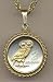 Greek 1 Drachma �Owl� Two Tone Gold Filled Rope Bezel Coin on 18