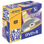 MP3 Player: Memorex DVD+R 4.7GB 4x Speed 5er Pack Jewel Case DVD-Rohlinge