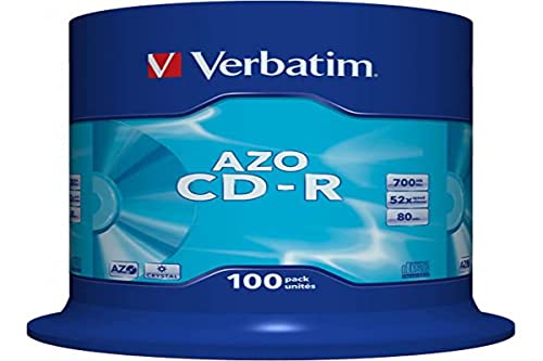 Verst&auml;rker und Receiver: Verbatim 52X 700MB SuperAZO Crystal Surface 100er Spindel CD-Rohlinge