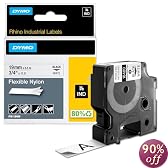 DYMO 3/4 Inch Flexible Industrial Strength Nylon Labels for Rhino 5000 Label Printer (18489)
