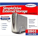 SimpleTech SimpleDrive 250 GB External USB 2.0 Hard Drive