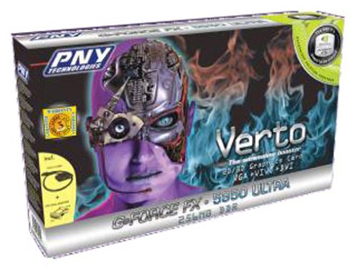 Projektoren: PNY VERTO NVidia GeForce NVidia GeForce FX 5950 Ultra 256 MB DDR AGP Video Out, DVI, TV Out, Video In Grafikkarte