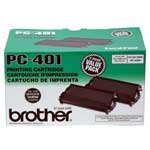 Brother PC-401 Black Fax Cartridge Twin Pack