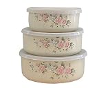 Pfaltzgraff Tea Rose 6-Piece Enamel on Steel Bowl Set, Small