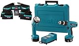 Makita 6337DWDLEX1 14.4-Volt 1/2" MForce Driver-Drill Kit with Flashlight, Heavy Duty Tool Belt, and Bags