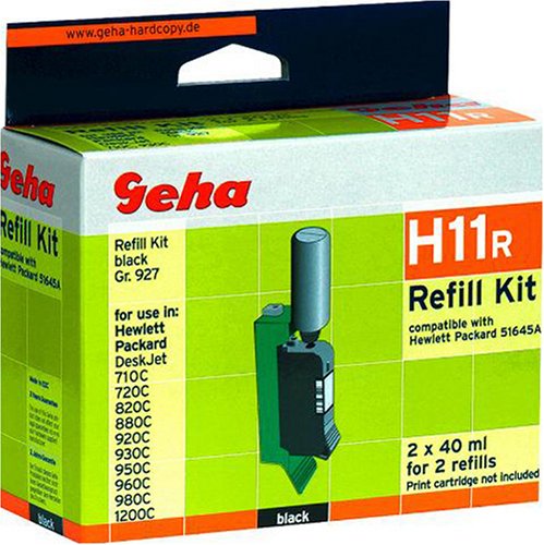 Handys ohne Vertrag: Geha T927 Refill Kit H11R Tinte schwarz Teile der DeskJet 7xx/9xx/8xxSerie