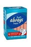Always Maxi Maximum Protection Pads with Flexi-Wings, 12-Count