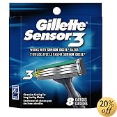 Gillette Sensor3 System Replacement Cartridges, Pack of 8 Cartridges