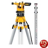 DEWALT DW092PK 20X Transit Level Package with Tripod, Rod, and Carrying Case