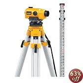 DEWALT DW096PK 26X Automatic Optical Level Kit with Tripod, Rod, and Carrying Case