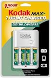 Kodak Max K6000C+4 1 Hour Charger with 4 AA Ni-MH Kodak Max Rechargeable Digital Camera Batteries
