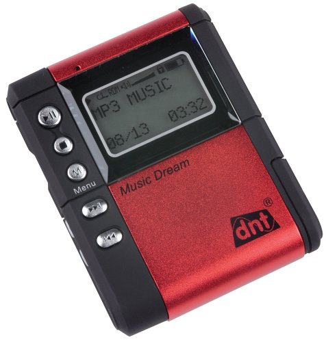 Digitalkameras: dnt MusicDream 1 Tragbarer MP3-Player 128MB mit SD/MMC-Kartenleser rot