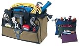 Custom LeatherCraft 1536-3 15 Pocket - 16" Standard Tote Bag with 3 Multi-Purpose, Clip-On Zippered Bags