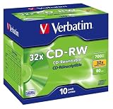 Verbatim CD-RW 80 (32x) Ultra Speed Plus 10 Pack Jewel Case
