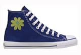 Chuck Taylor All Star Hi Top Navy/Yellow Flower