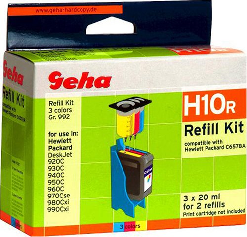 Handys ohne Vertrag: Geha T927 Refill Kit H10R Tinte 3-farbig DeskJet 9xxC Serie, OfficeJet G/K/V