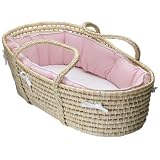 Pink Gingham Seersucker Moses Basket