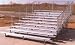 15' Portable Stadium Galvanized Bleachers with Guard Rails (10 Rows)