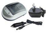 Lautsprecher: Ladeger�t f�r Li-Ion-Akkus (VW-VB1E) von Panasonic, (BN-V607U) von JVC, (NP-F330/550/750/950 und NP-FM50/FM70/FM90) von Sony