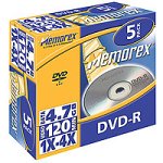 MP3 Player: Memorex DVD-R 4.7GB 4x Speed 5er Pack Jewel Case