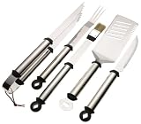 Mr. Bar-B-Q 5-Piece Oval Stainless Handle Tool Set