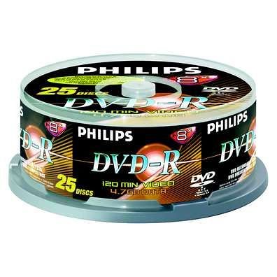 Projektoren: Philips DVD+R 25er Spindel 8x Speed DVD-Rohlinge