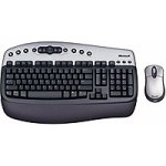 MP3 Player: Microsoft Wireless Optical Desktop OEM 3Pack Tastatur schnurlos 102 Tasten MS W98 D +Cordless Optical Maus Schwarz-silber