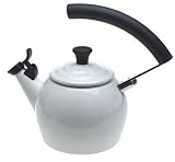 Le Creuset Enamel on Steel 1-1/5-Quart Piccolo Teakettle, White
